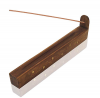 SH 1895 - Antique Wood Incense Burner Boat Holder Ash Catcher with Storage Compartment